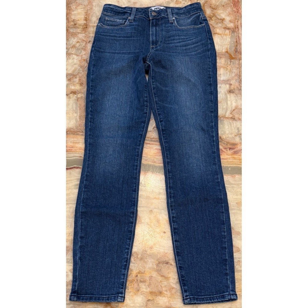 Paige‎ Womens Hoxton Ankle Jeans Blue Stretch Comfort Denim Whisker Pocket 26